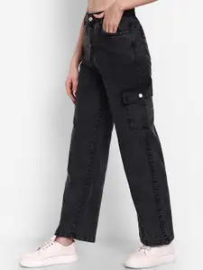 Next One Women Smart Wide Leg High-Rise Clean Look Stretchable Jeans