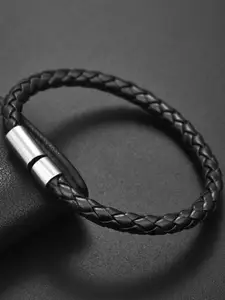 YouBella Men Leather Wraparound Bracelet