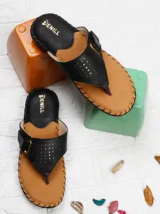 Denill Textured Open Toe Flats