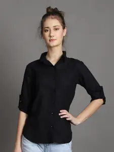 BAESD Comfort Spread Collar Cotton Casual Shirt