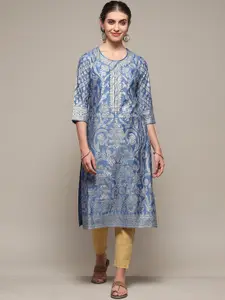 Biba Ethnic Motifs Embroidered Thread Work A-Line Kurta