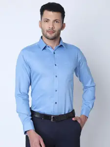 Oxemberg Spread Collar Classic Slim Fit Opaque Formal Shirt