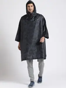 Wildcraft Camouflage Printed Hooded Poncho Style Rain Jacket