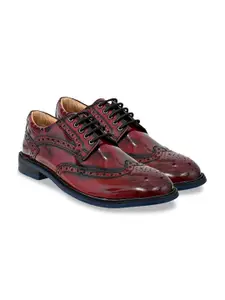 HX London Men Leather Formal Brogues
