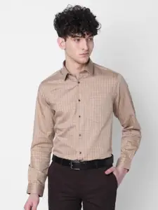 J Hampstead Classic Grid Tattersall Checked Cotton Formal Shirt