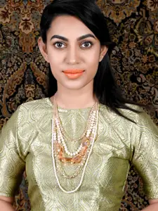 ODETTE Gold-Plated Layered Beaded Necklace