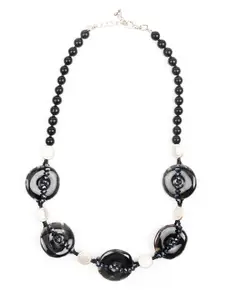 ODETTE Silver-Plated Beaded Long Necklace