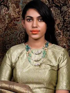 ODETTE Gold-Plated Crystals Layered Necklace