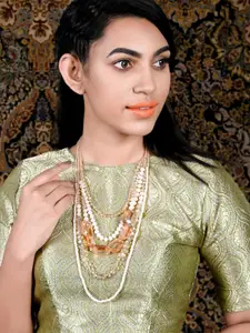 ODETTE Gold-Plated Stone-Studded Layered Necklace