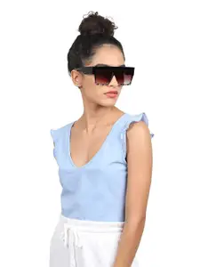 ODETTE Women Oversized Rectangle Sunglasses With UV Protected Lens