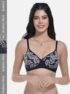 StyFun Pack Of 2 Full Coverage Lightly Padded Everyday Bra With All Day Comfort