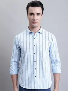 Cantabil Comfort Striped Opaque Cotton Casual Shirt