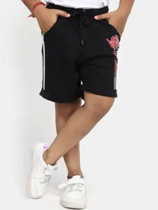V-Mart Boys Typography Printed Cotton Shorts