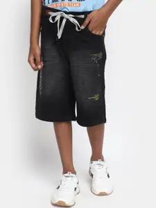 V-Mart Boys Graphic Printed Cotton Denim Regular Fit Shorts