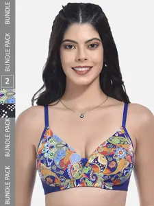 StyFun Pack Of 2 Full Coverage Lightly Padded Everyday Bra With All Day Comfort
