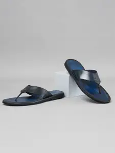 Ruosh Men Textured Leather Comfort Sandals