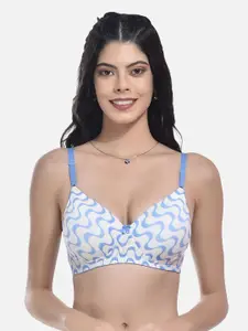 StyFun Abstract Printed Full Coverage Lightly Padded Non-Wired Bra With All Day Comfort