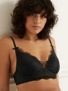 Marks & Spencer Lace Non-wired Lightly Padded Plunge Bra All Day Comfort