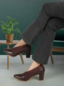 ICONICS Pointed Toe Work Block Pumps