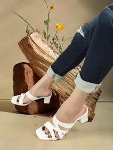 ICONICS Strappy Open Toe Block Heels