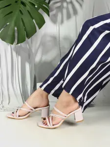 ICONICS Strappy Open Toe Block Heels