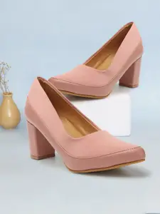 ICONICS Pointed Toe Work Block Pumps