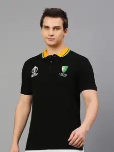 FanCode Sports And Team Jersey Printed Polo Collar Cotton Bio Finish T-shirt