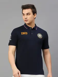 FanCode Indian Cricket Team Printed Polo Collar Cotton Bio Finish T-shirt