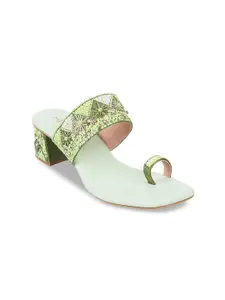 Metro Embellished Ethnic Block Heels