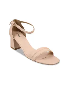 Metro Open Toe Block Heels