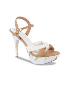 Mochi Colourblocked Knotted Strap Platform Heels