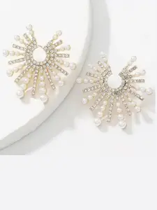 AVANT-GARDE PARIS Gold-Plated Circular Studs Earrings