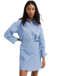 H&M Pure Cotton Wrap-Skirt Shirt Dress