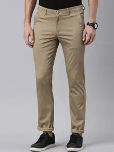 Chennis Men Relaxed Slim Fit Easy Wash Pure Cotton Chinos