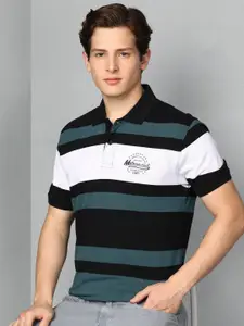 Metronaut Striped Polo Collar T-shirt