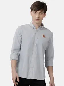 Double Two Slim Fit Button-Down Collar Cotton Casual Shirt