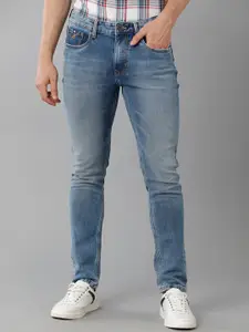 Double Two Men Lean Slim Fit Light Fade Stretchable Cotton Clean Look Jeans