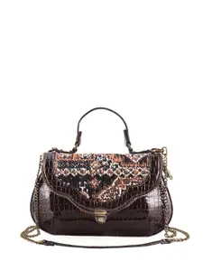 RUDHIRA Women Leather Structured Satchel