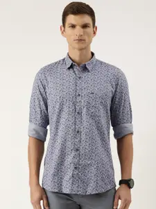 Peter England Men Cotton Slim Fit Opaque Printed Casual Shirt