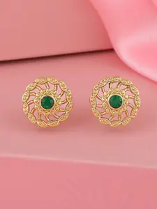 Estele Gold-Plated Floral Studs Earrings
