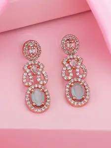 Estele Rose Gold-Plated Geometric Drop Earrings