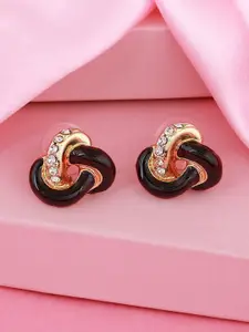 Estele Gold-Plated Circular Studs Earrings