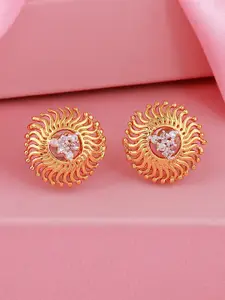 Estele Gold-Plated Circular Studs Earrings
