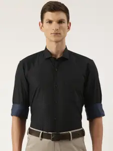 Peter England Slim Fit Opaque Cotton Semiformal Shirt