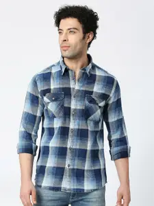 Pepe Jeans Standard Checked Cotton Casual Shirt