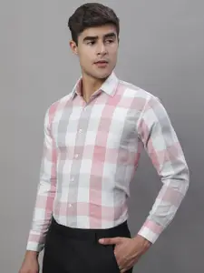 JAINISH Classic Checked Spread Collar Cotton Formal Shirt