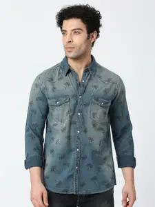 Pepe Jeans Standard Faded Cotton Casual Shirt