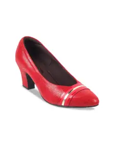 Mochi Textured Block Heel Pumps