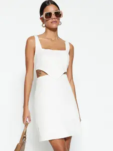 Trendyol Square Neck A-Line Dress