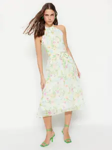 Trendyol Floral Print Fit & Flare Midi Dress